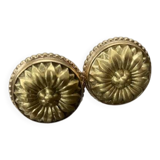 Old brass handle knobs and rosettes