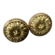 Old brass handle knobs and rosettes