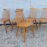 5 Scandinavian chairs Stockholm, 1960s-70s
