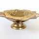 Brass Footed Bowl | Antique Art Nouveau Floral Motif