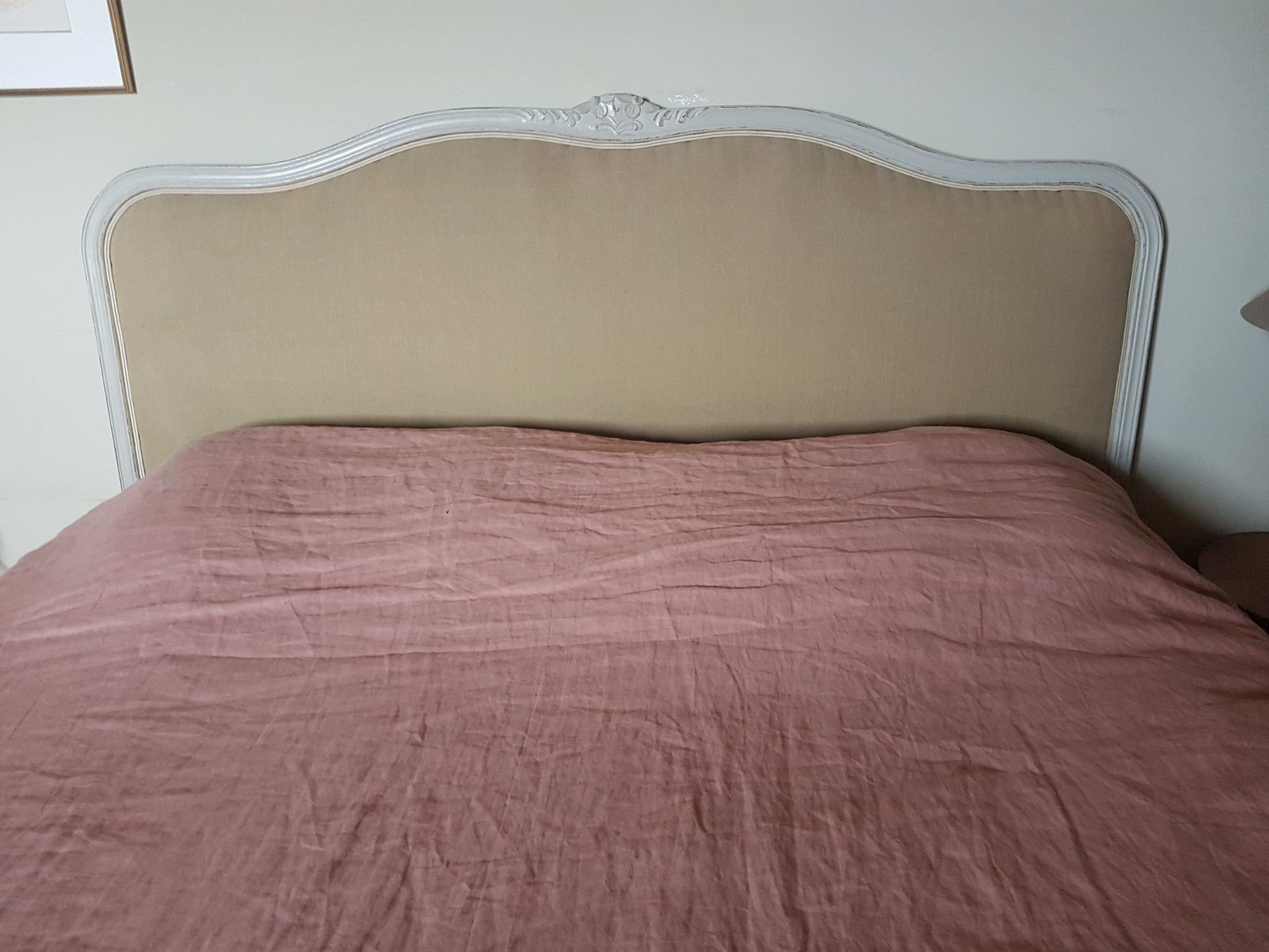 Linen headboard