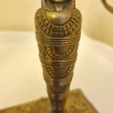 Paire de lampes vintage style Égyptien en laiton – Design pharaon,