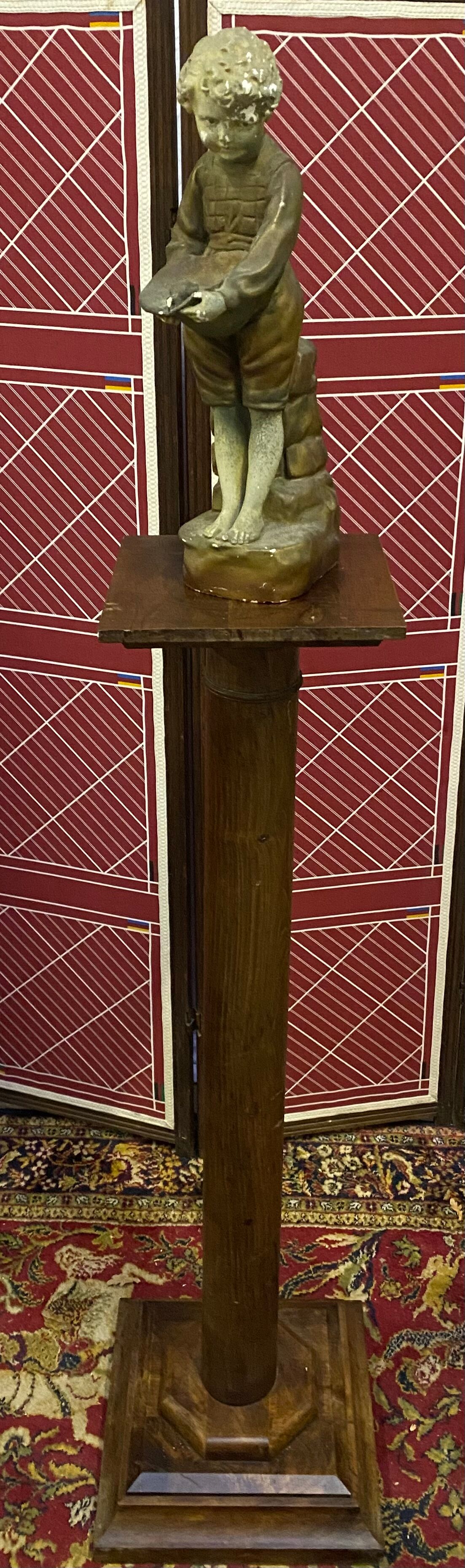 Solid wood pedestal column harness