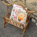 Rattan magazine holder