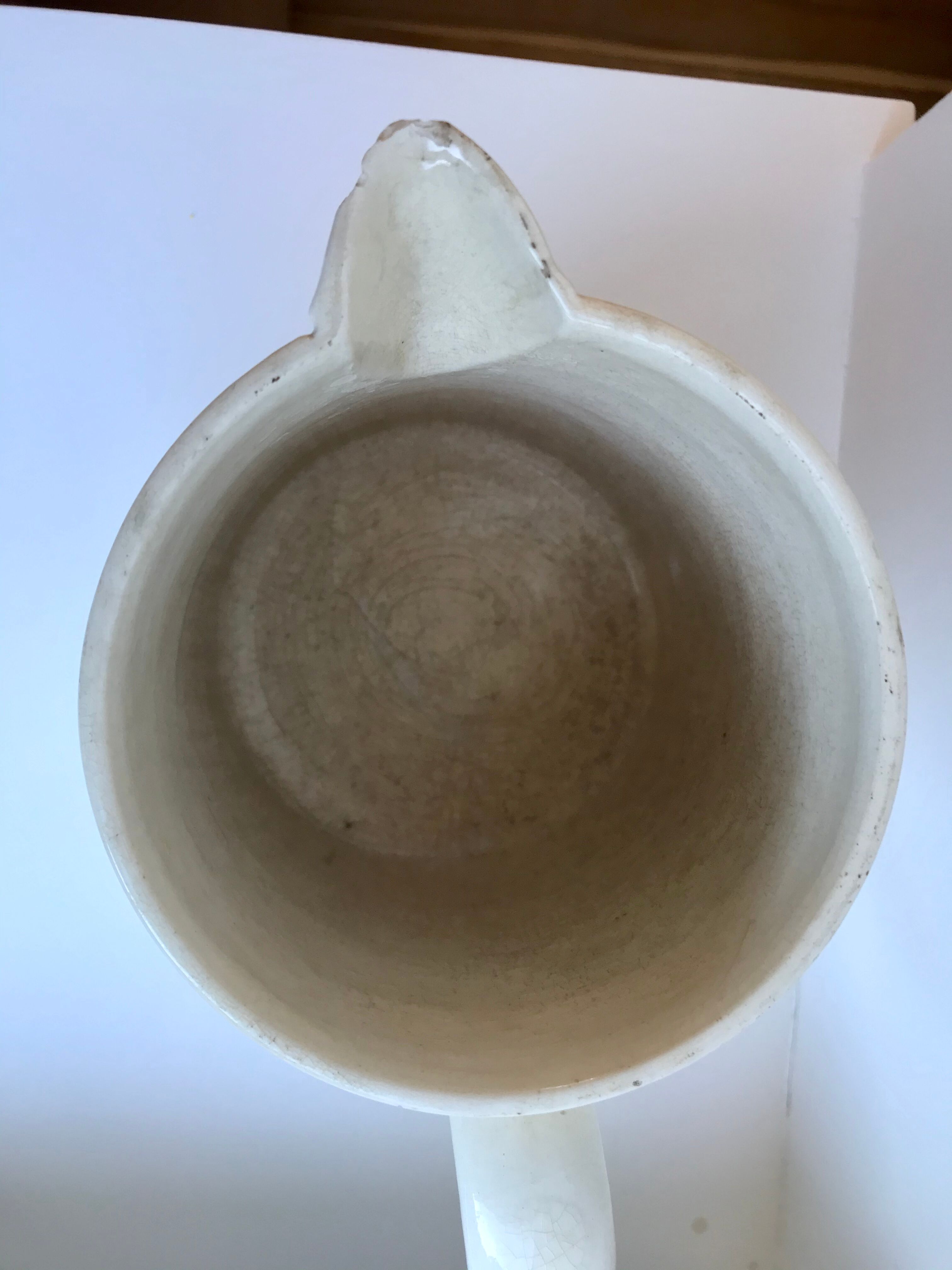 Pitcher Digoin Sarreguemines nineteenth century