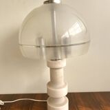 Vintage 70s marble and plexiglass lamp