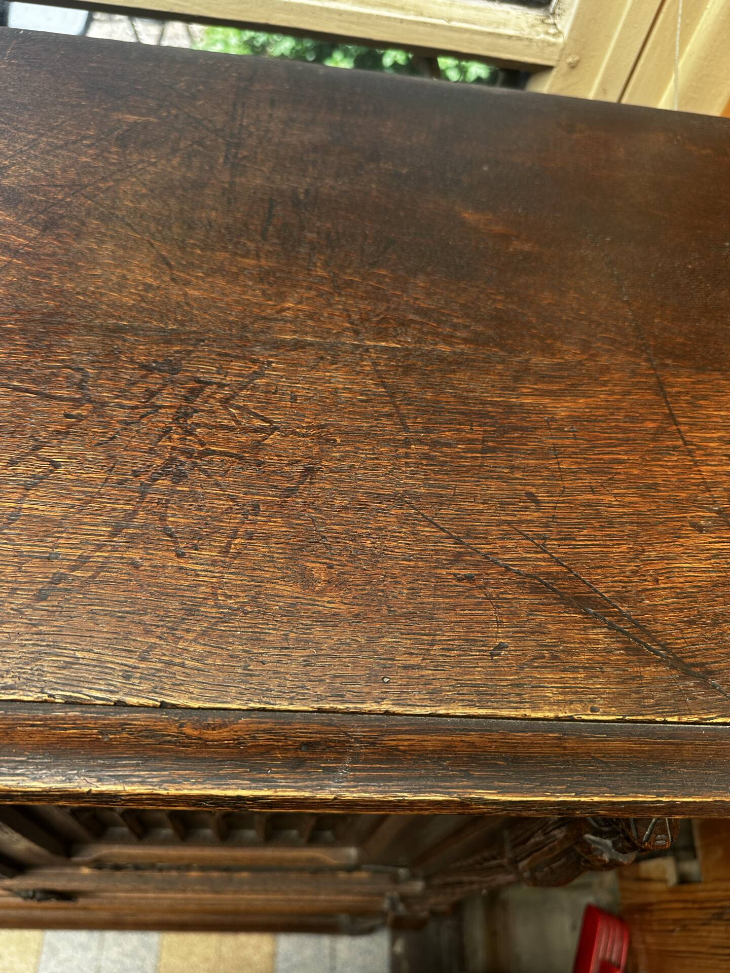 Gothic Buffet Cabinet in Carved Oak, 19th Century