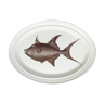 Oval dish fish décor