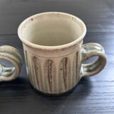 Set of 4 stoneware mugs