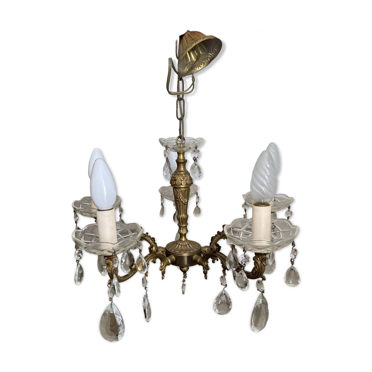 Lustre vintage en bronze