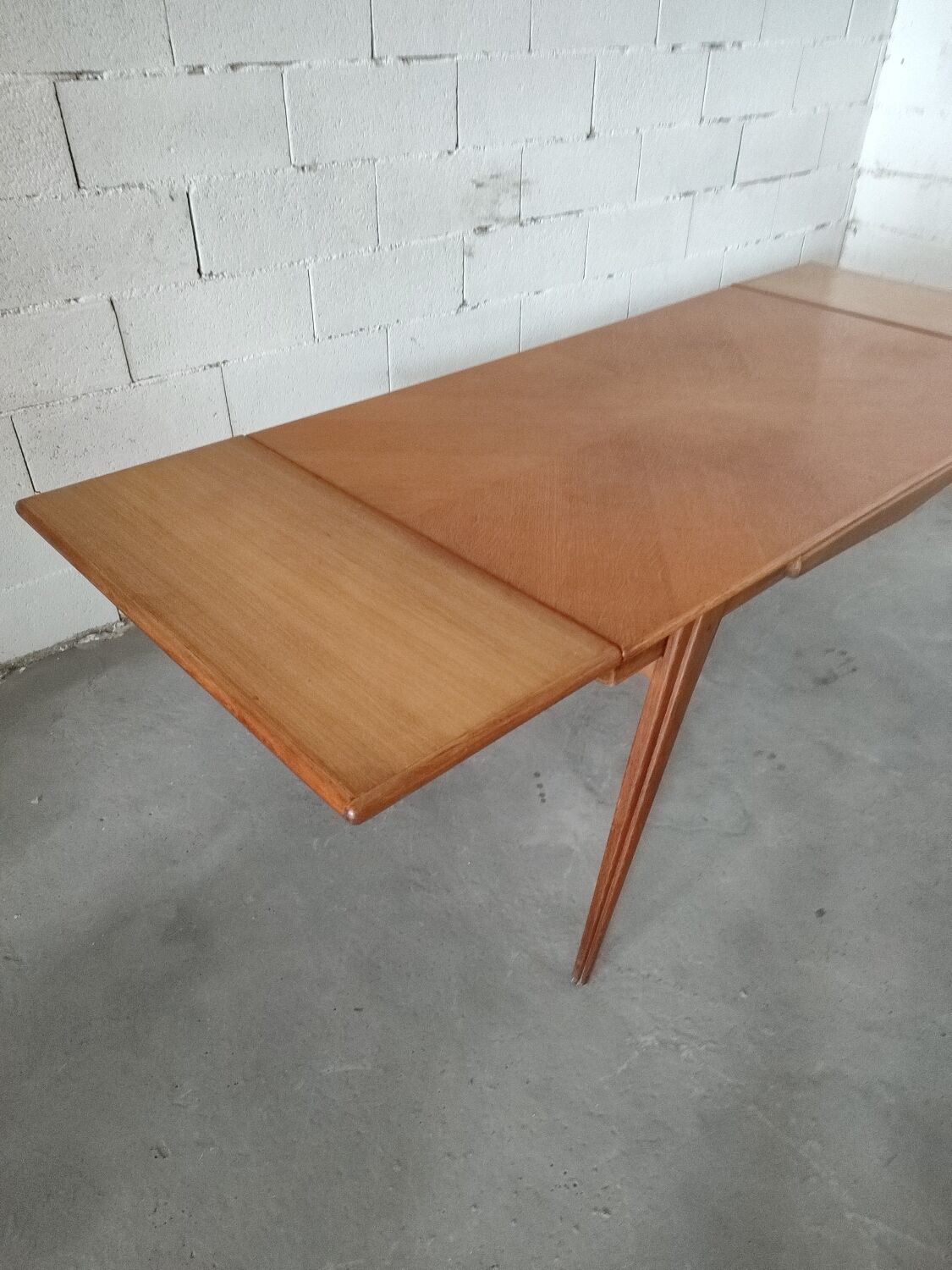 Vintage compass foot dining table