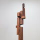 Abstract constructivist wooden sculpture, Netherlands, 1970s