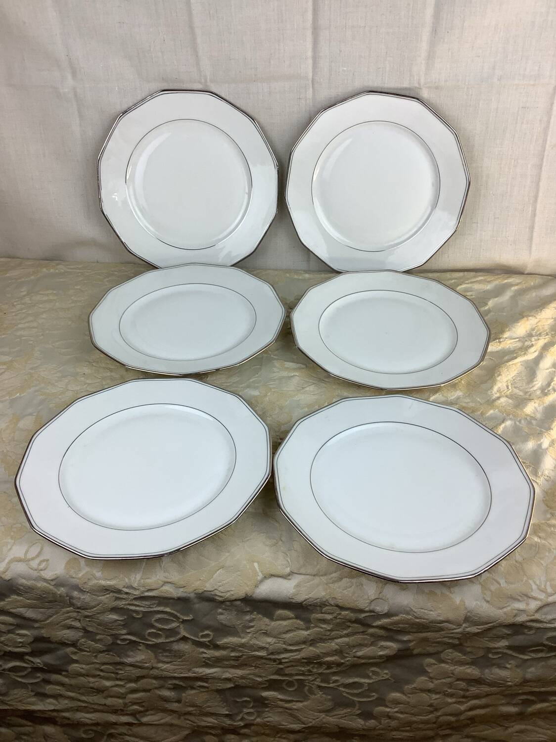6 Antique Porcelain Plates Limoges France