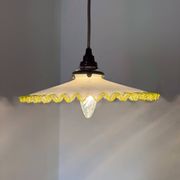 Antique uraline opaline pancake chandelier