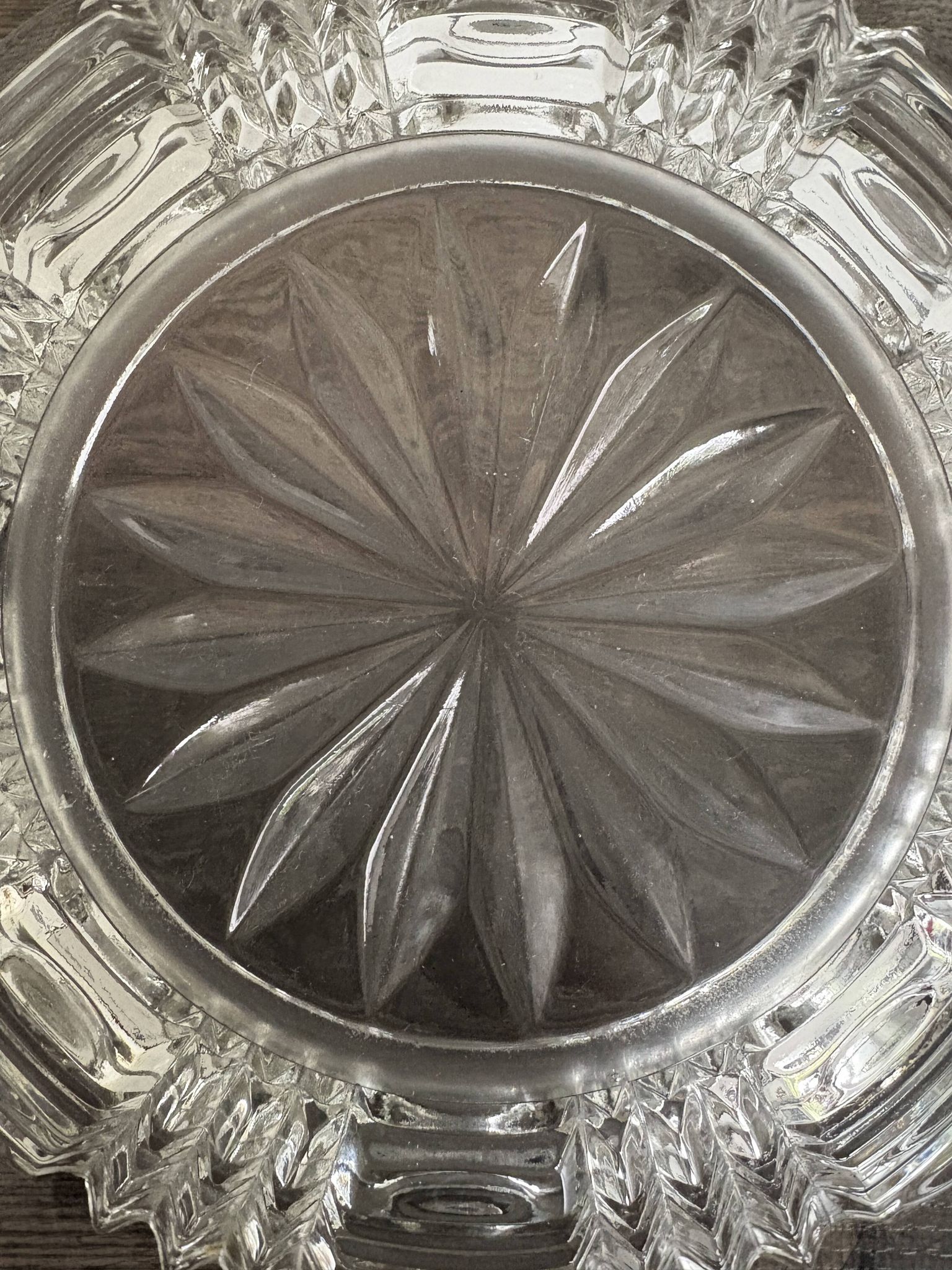 Vintage pressed glass fruit bowl