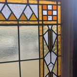 20th century Art Deco stained glass panel