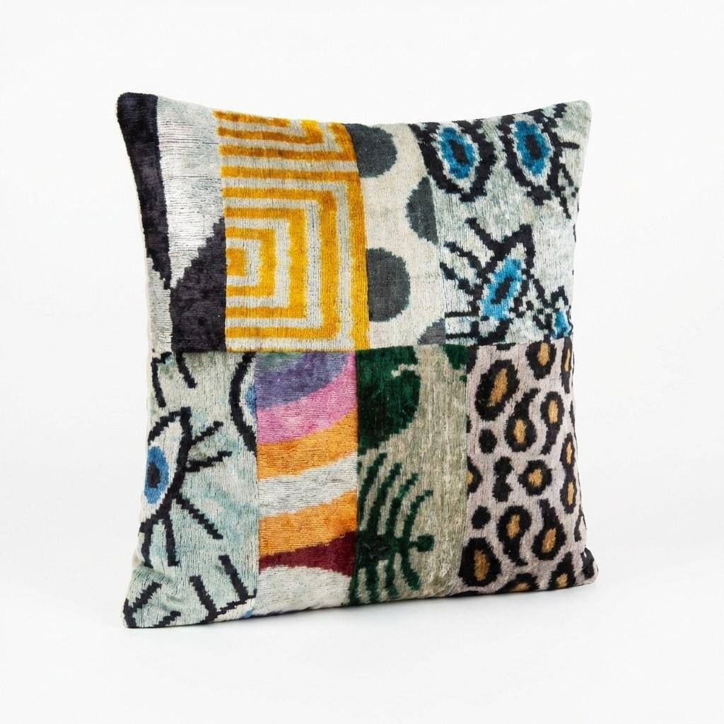 Vintage ikat cushion cover 51x51 cm