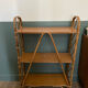 Vintage rattan shelf, library by Louis Sognot