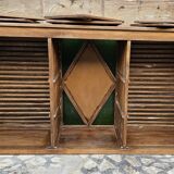 Old Burmese teak shop counter