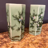 Pair of hexagonal vases