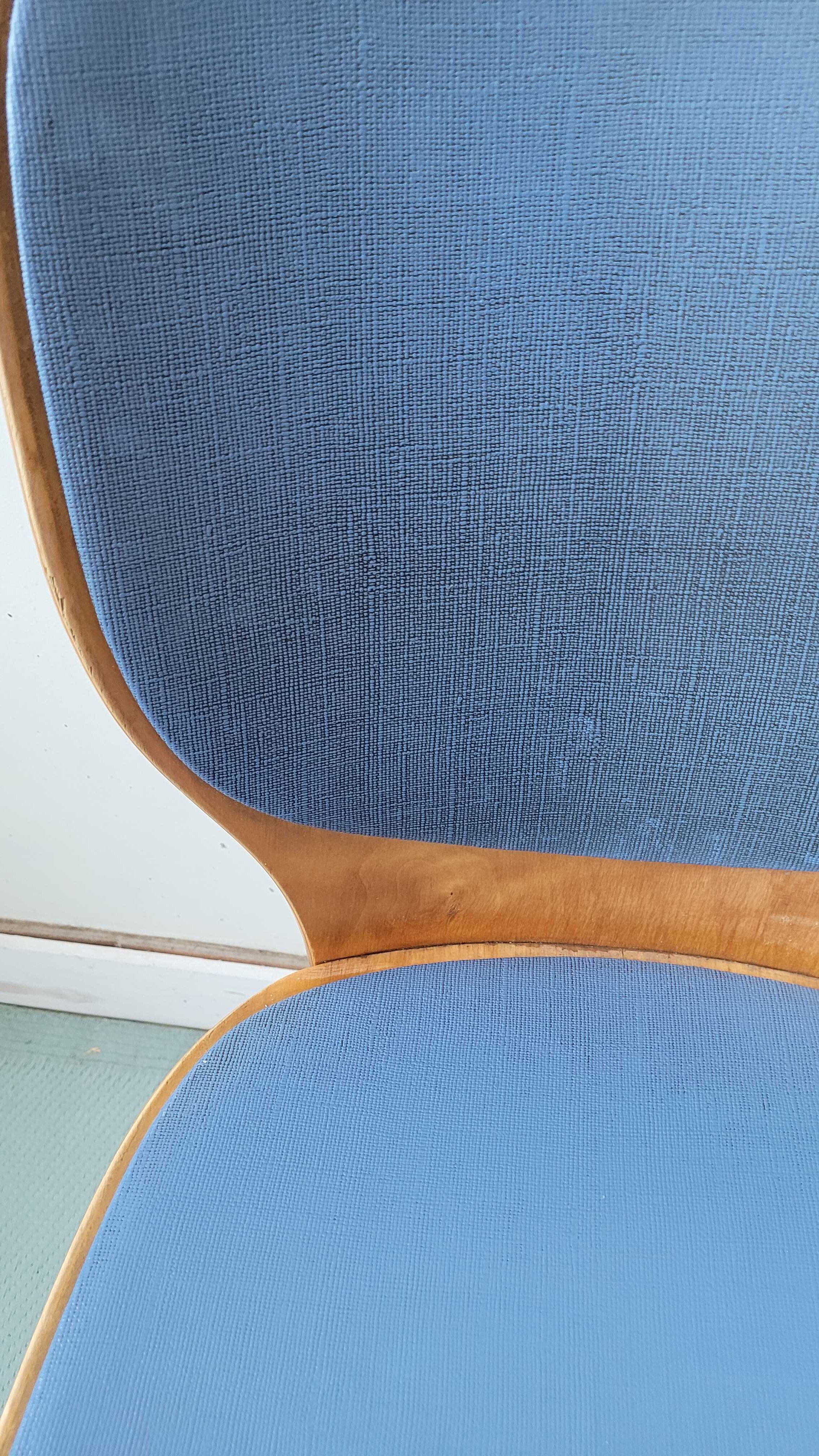 Baumann chair in vintage wood seat skai model N°800 Max Bill