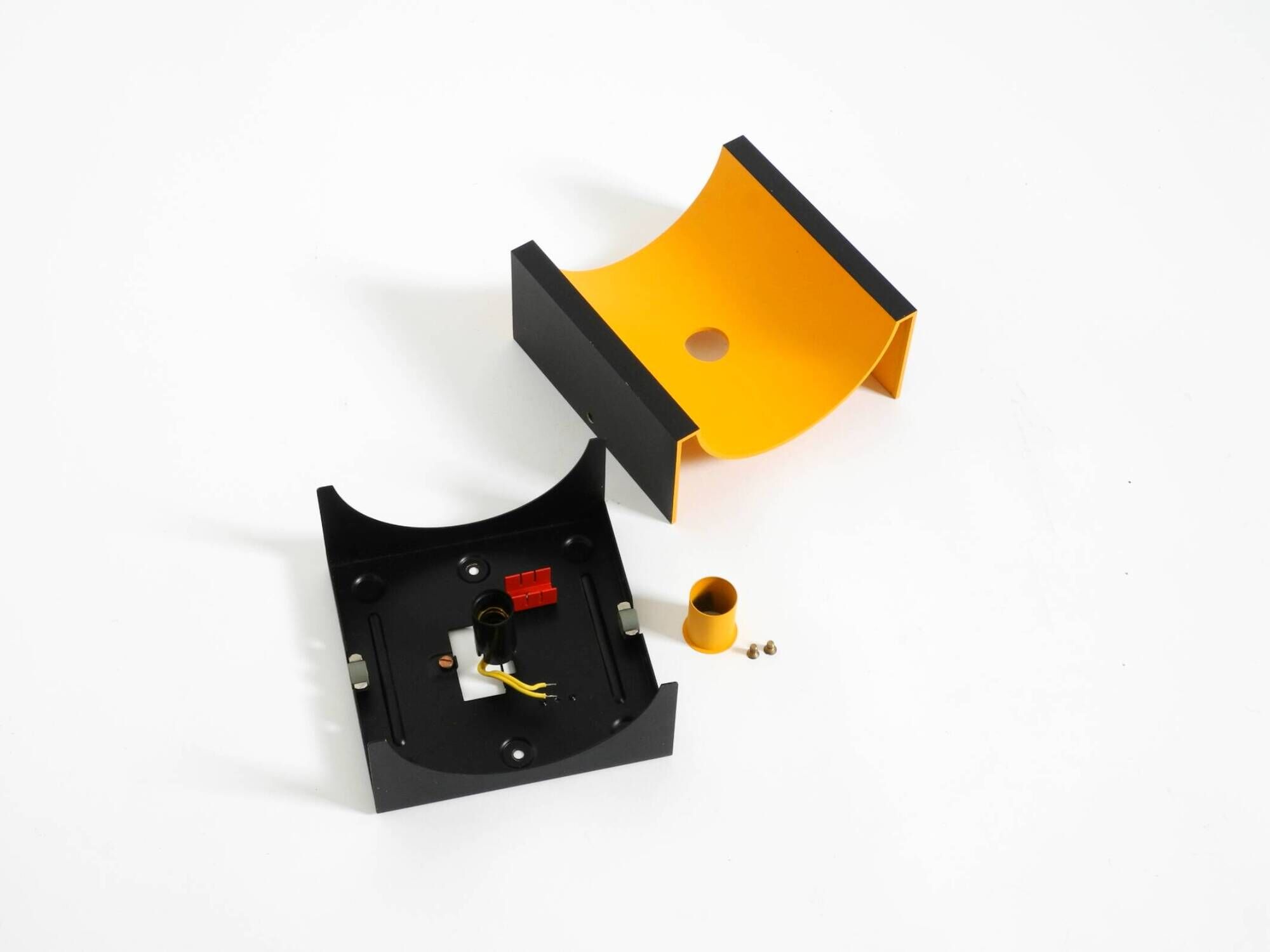 Pair of 60s Space Age metal wall lamps by Klaus Hempel for Kaiser Leuchten