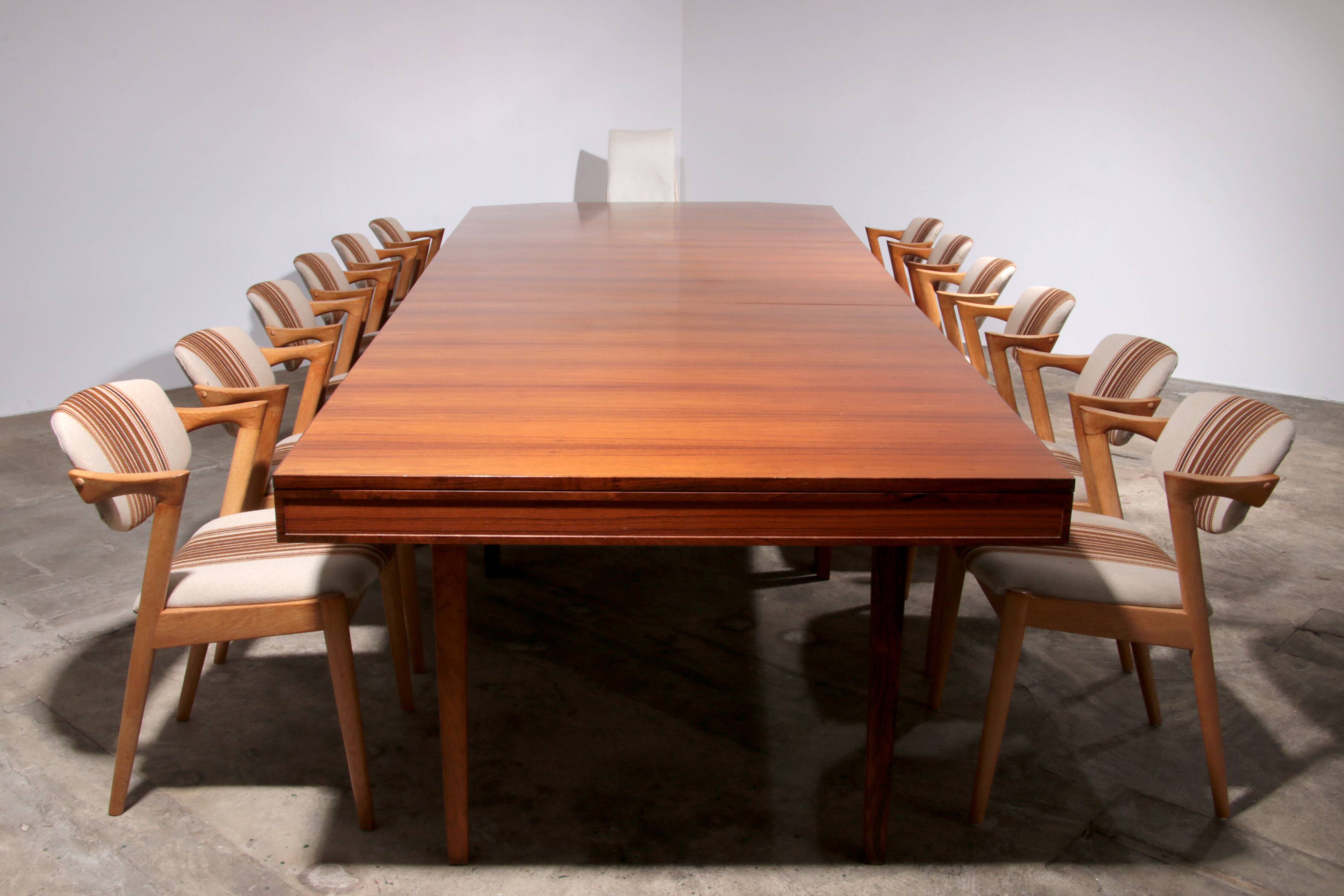 XXXL Mid-Century Teak Conference Board table from Volvo Stockholm 1960 from NK Inredning Stockhlom