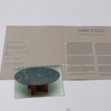 Heinz Lilienthal fossil stone coffee table with certificate