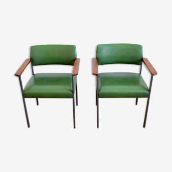 Pair of chairs by Gijs Van Der Sluis Holland 1950s