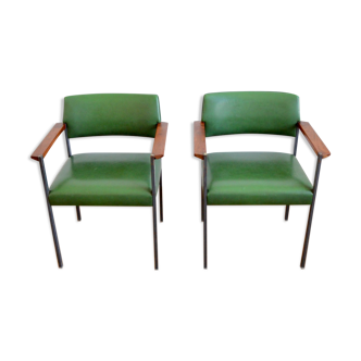 Pair of chairs by Gijs Van Der Sluis Holland 1950s