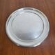 Round silver-plated metal tray from the mid-20th century