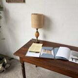 Lampe de table ananas céramique et laiton 1950