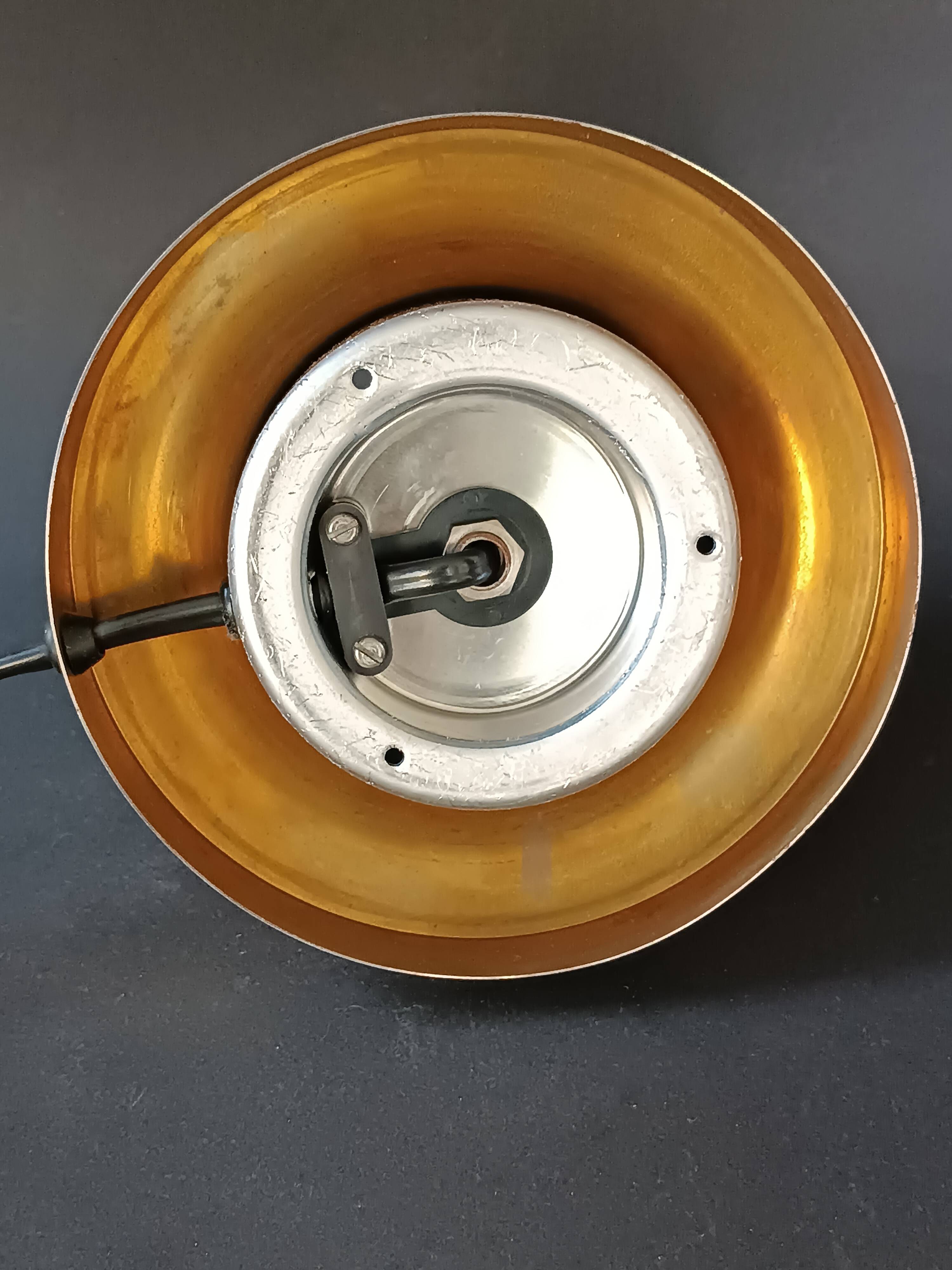 Vintage Limburg table lamp in bubbled glass and brass base