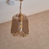 Suspension luminaire dorée