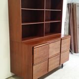 Old cabinet with drawers and showcase
