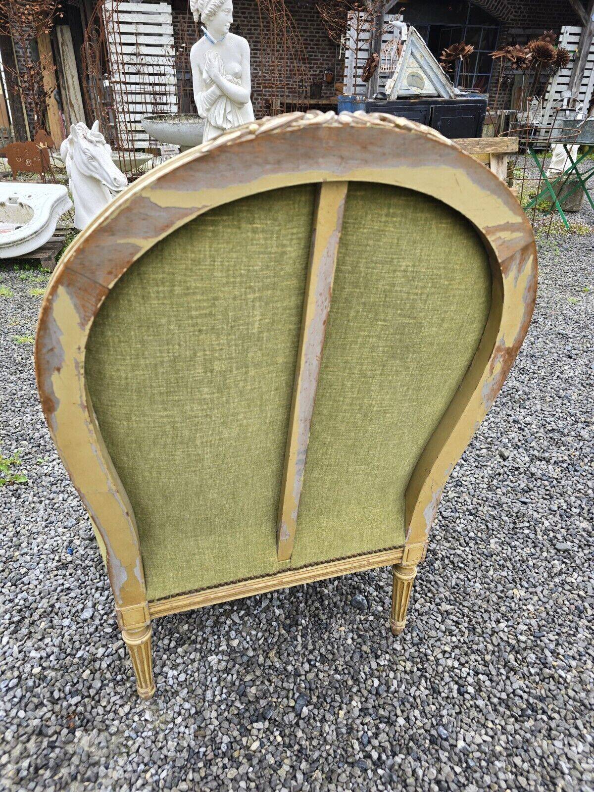 Louis xvi style shepherdess in weathered wood