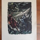 Illustration of the nativity The journey to Betlehem