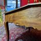 Antique French Writing Desk in Oak with Cabriole Legs, 1800s
