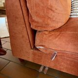 Vintage canapé and Viscoti fabric chaise longue