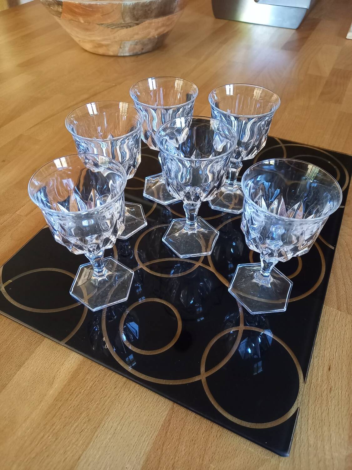 Vintage crystal port glasses