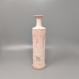 Pair of Vases in Ceramic in Antique Pink Color. Made in Italy