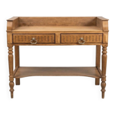 Renovated antique oak hairdresser – Console, desk, entrance furniture, accent furniture, serving table.