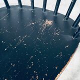 Mid-Century Scandinavian Design Curved Spindle Back Side Chair, Denmark, 1960s