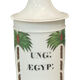 Medicine pot (apothecary pot) in earthenware with Egyptian decoration from the 19th century