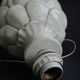 Pied de lampe forme artichaut faience craquelé 1970