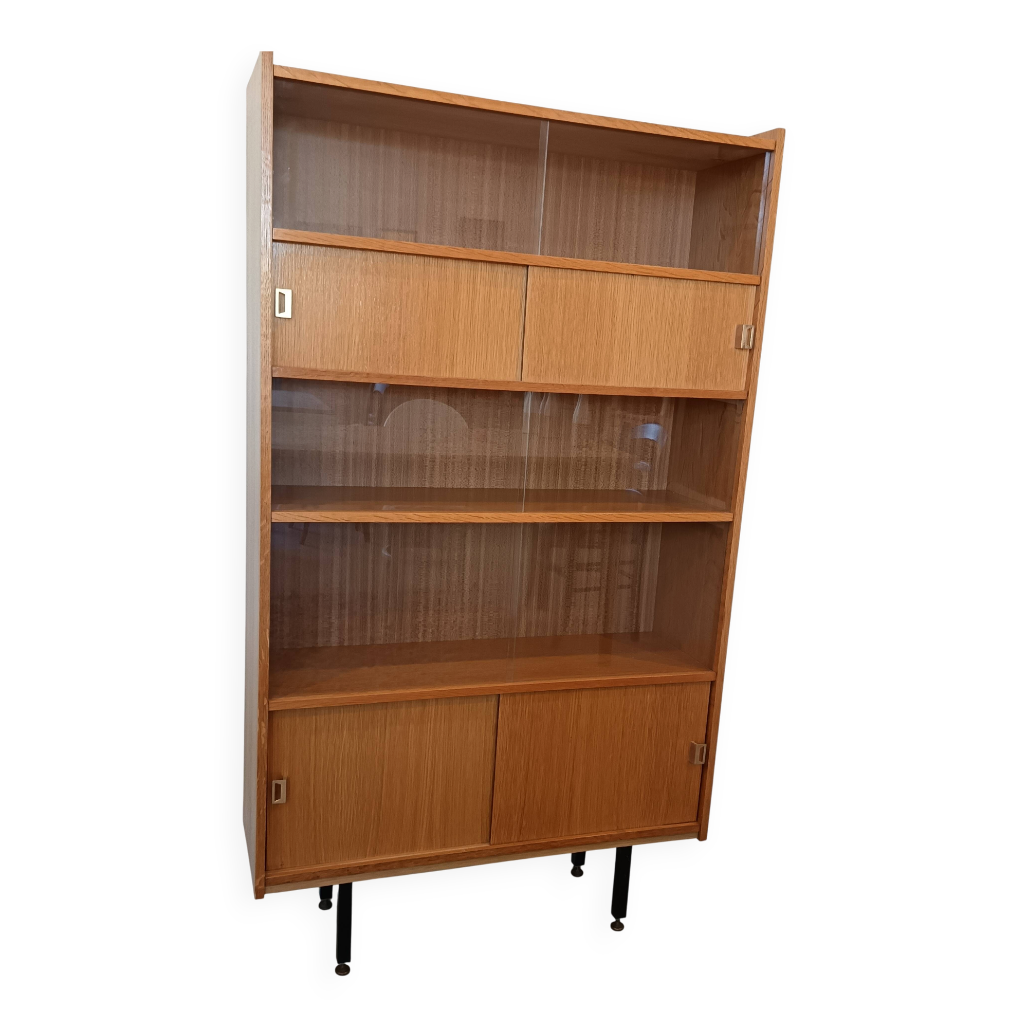 Vitrine bibliothèque vintage moderniste années 50