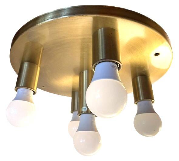 Space Age brass ceiling light by Schmitz Leuchten