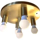 Space Age brass ceiling light by Schmitz Leuchten