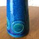1970s blue ceramic candlestick