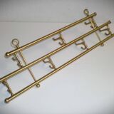 1 of 2 brass coat racks with 7 foldable hooks 1940s art-deco